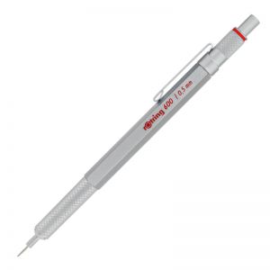 Ołówek automatyczny rOtring 600 metalowy 0.5mm, srebrny